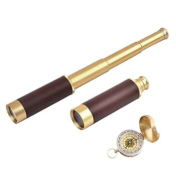 アンティーク望遠鏡　皮巻き　海賊型箱付 アンティーク望遠鏡 皮巻き 海賊型箱付 Amazon | Victoria